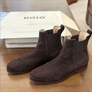 KOIO Dark Brown Suede Men's Boots